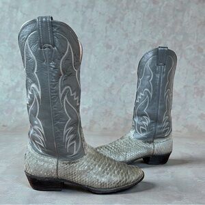 1970s–1980s • Nocona Snakeskin Western • Men’s 12 D • Vintage Cowboy Boots